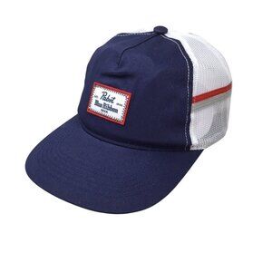Pabst Blue Ribbon Beer NWT PBR Hat Cap Mesh Snapback Officially Licensed Patch